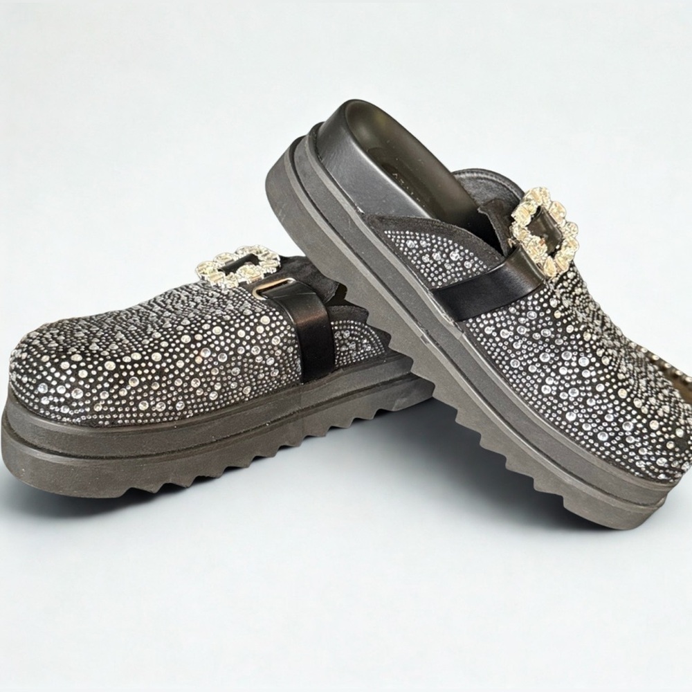 Desdemona Rhinestone Platform Clogs - Picture 4 of 6